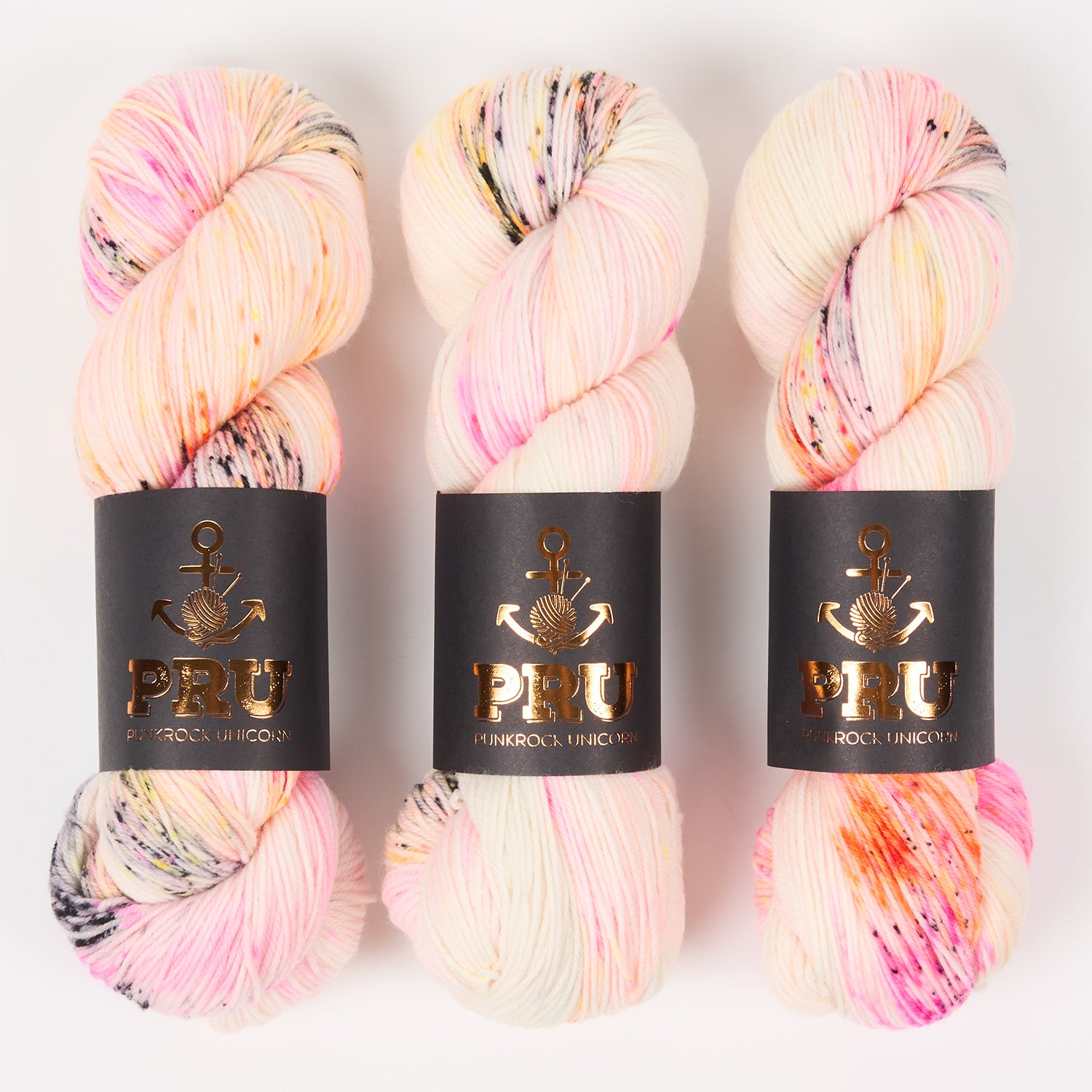 Punk Rock Unicorn SOUL - GLIMMER Merino wool Nylon Fingering  Sock white Yarn