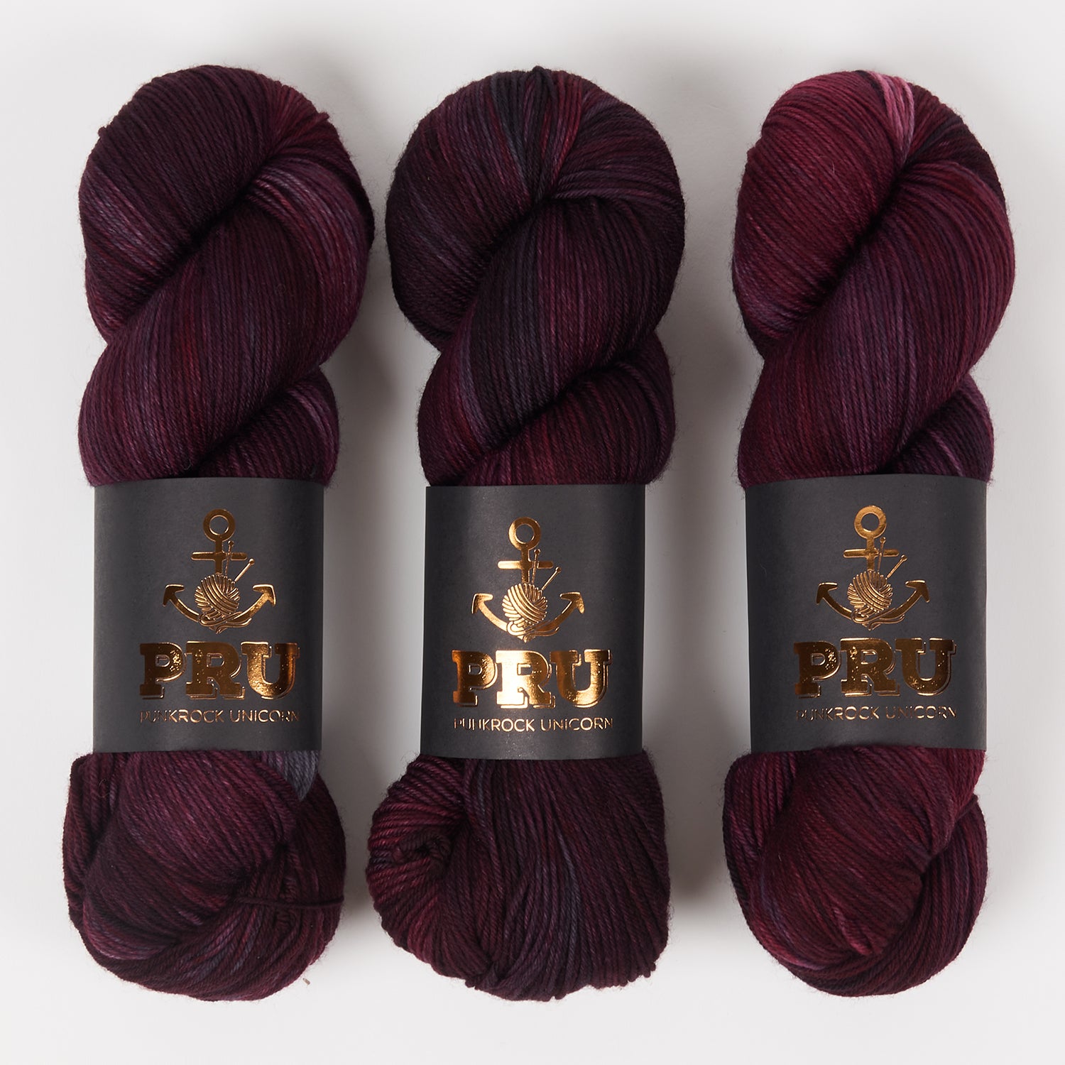 Punk Rock Unicorn SOUL - OX Merino wool Nylon Fingering  Sock red Yarn