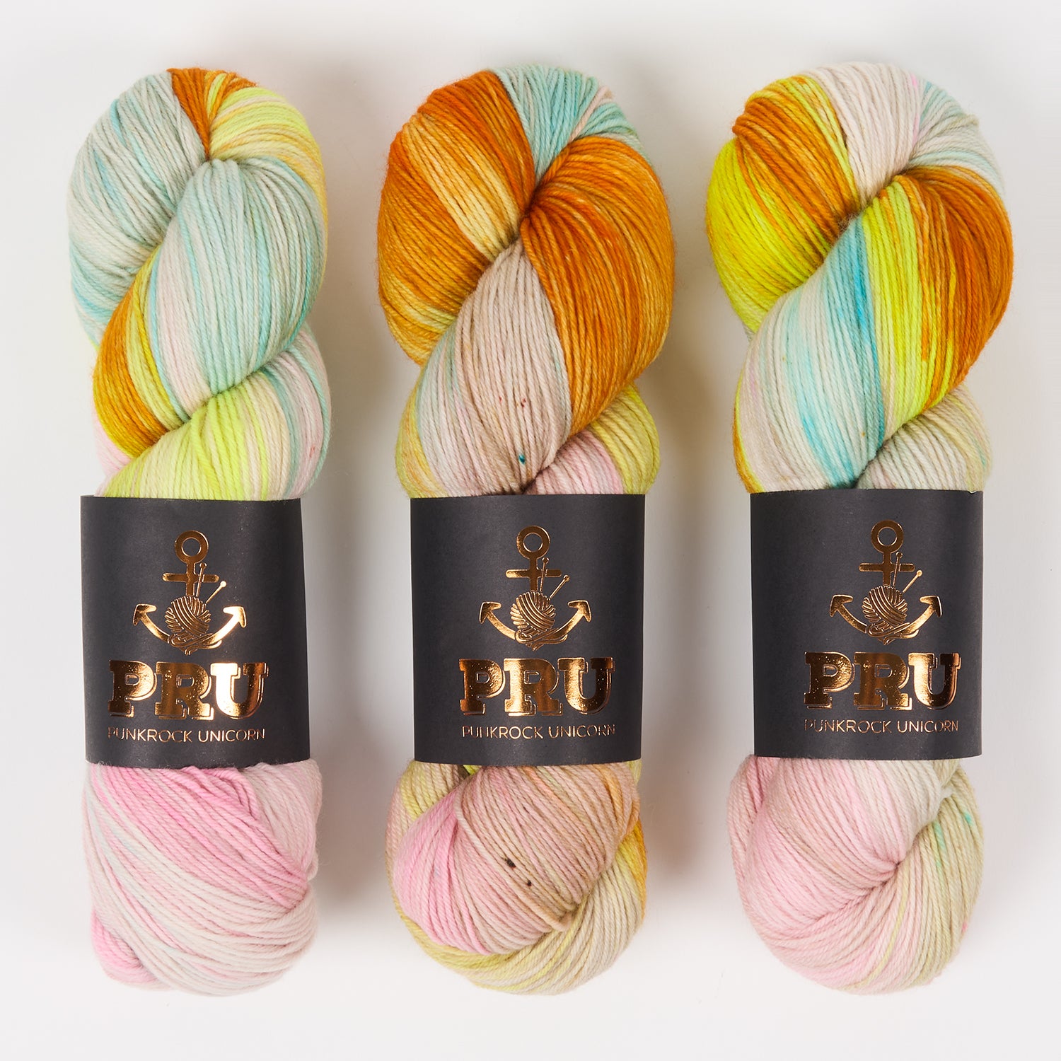 Punk Rock Unicorn SOUL - STRANDBAR Merino wool Nylon Fingering  Sock multicolour Yarn