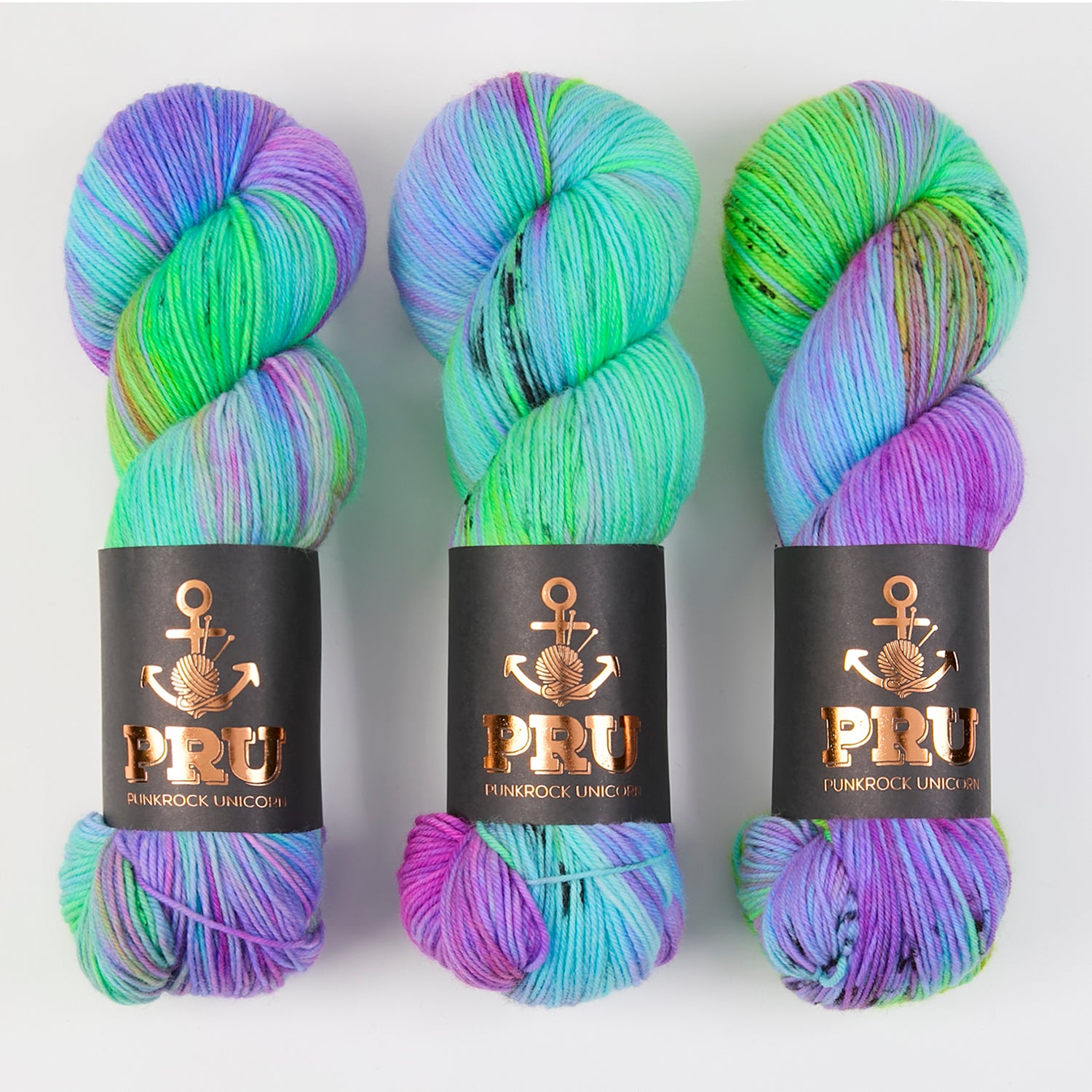 Punk Rock Unicorn SOUL - BALI BEACH Merino wool Nylon Fingering  Sock turquoise blue Yarn