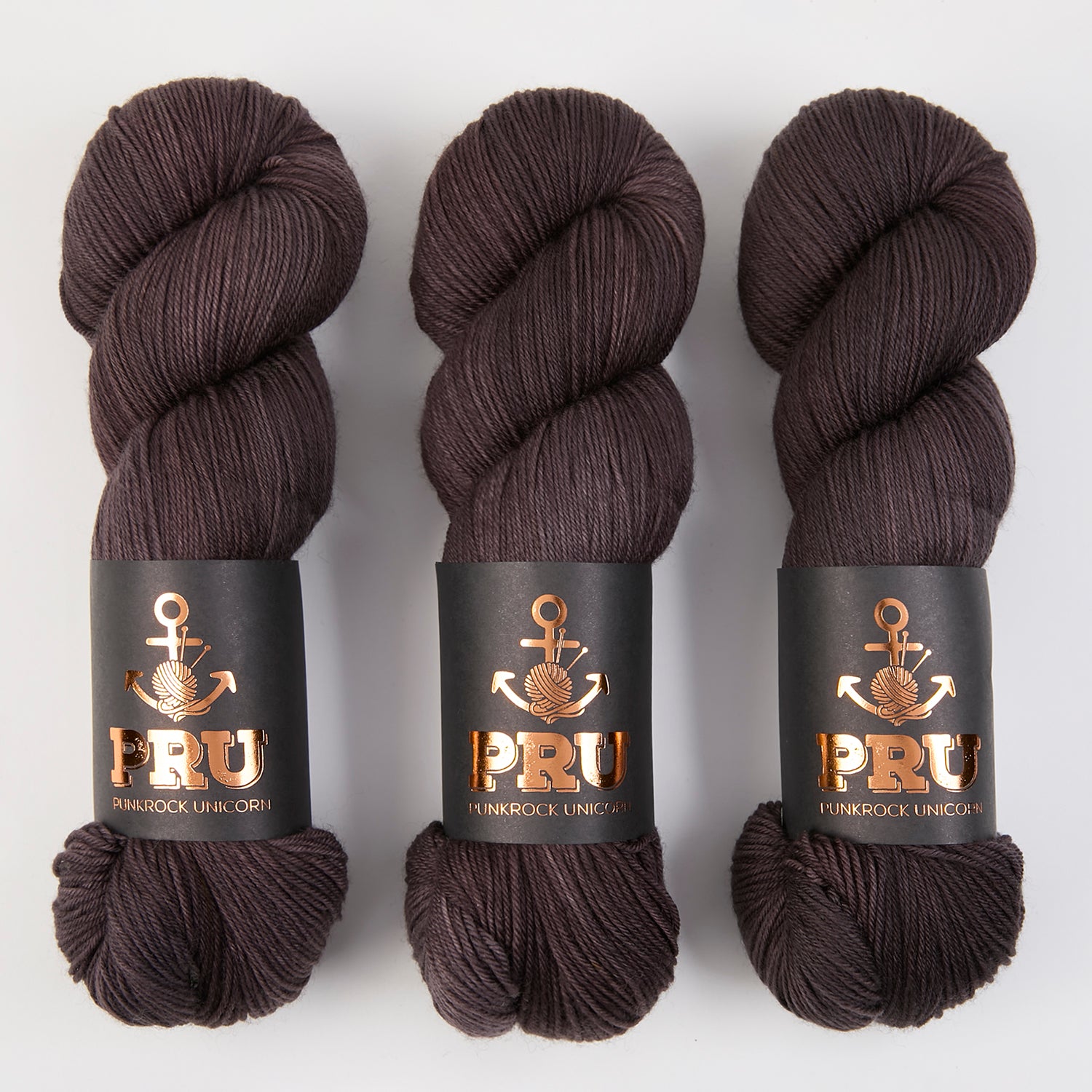 Punk Rock Unicorn SOUL - BLACK GOLD Merino wool Nylon Fingering  Sock brown Yarn