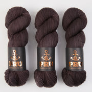 Punk Rock Unicorn SOUL - BLACK GOLD Merino wool Nylon Fingering  Sock brown Yarn
