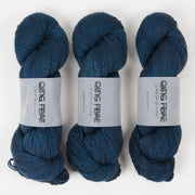 Qing Fibre QING YAK SINGLES - OKINAMI Merino wool Yak Silk Fingering blue Yarn