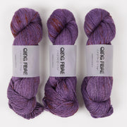 Qing Fibre QING YAK SINGLES - PURPLE HAZE Merino wool Yak Silk Fingering purple Yarn