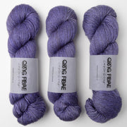 Qing Fibre QING YAK SINGLES - INK Merino wool Yak Silk Fingering purple Yarn