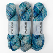 Qing Fibre QING YAK SINGLES - KASHMIR Merino wool Yak Silk Fingering blue Yarn