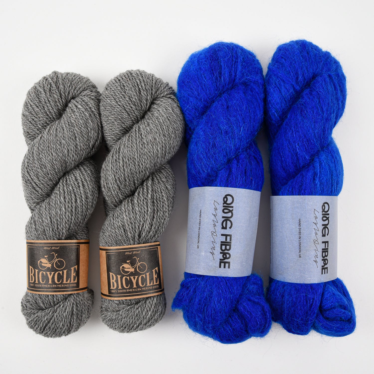 Qing Fibre QUEEN HEATHER Alpaca Merino wool Silk Mixed Weight Quick Kits