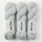 Qing Fibre MELTED BABY SURI - BACKROOMS Alpaca Merino wool Silk Sport grey Yarn