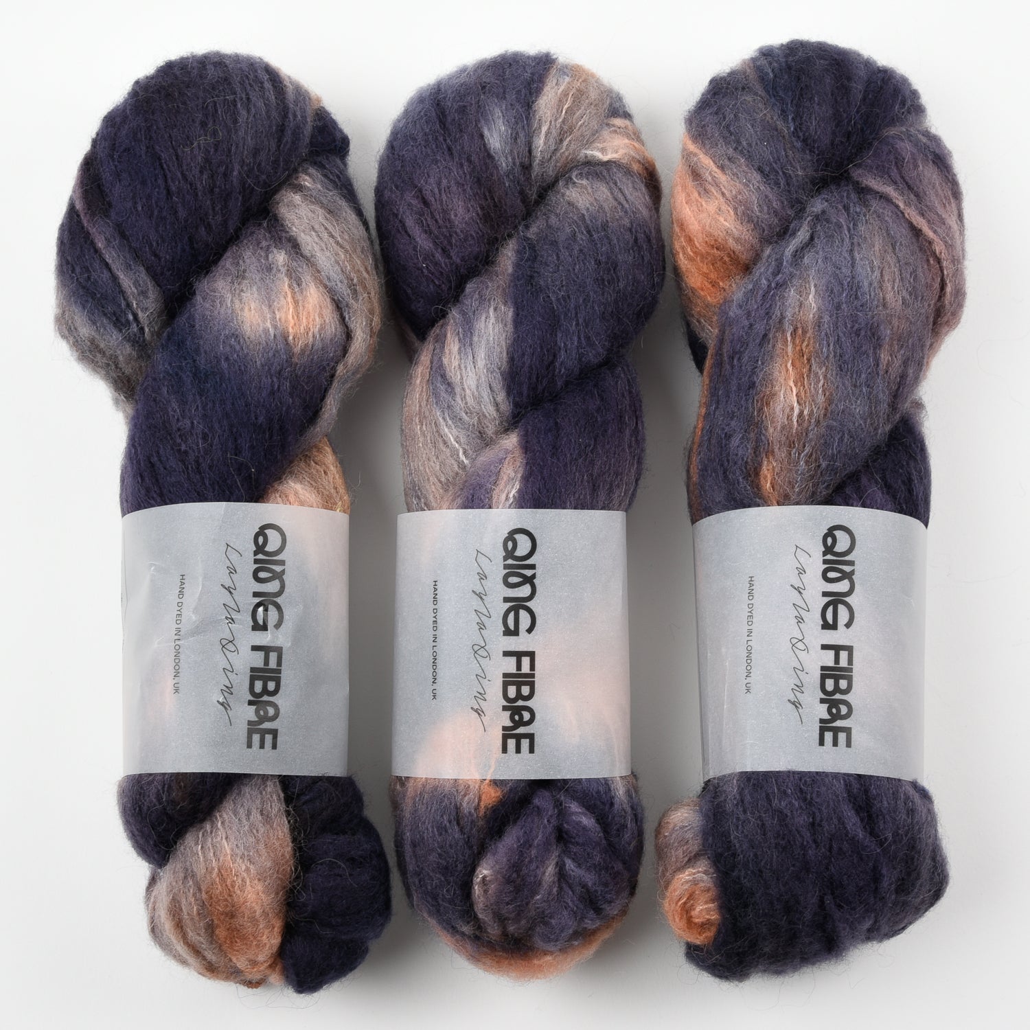 Qing Fibre MELTED BABY SURI - CANYON Alpaca Merino wool Silk Sport blue Yarn