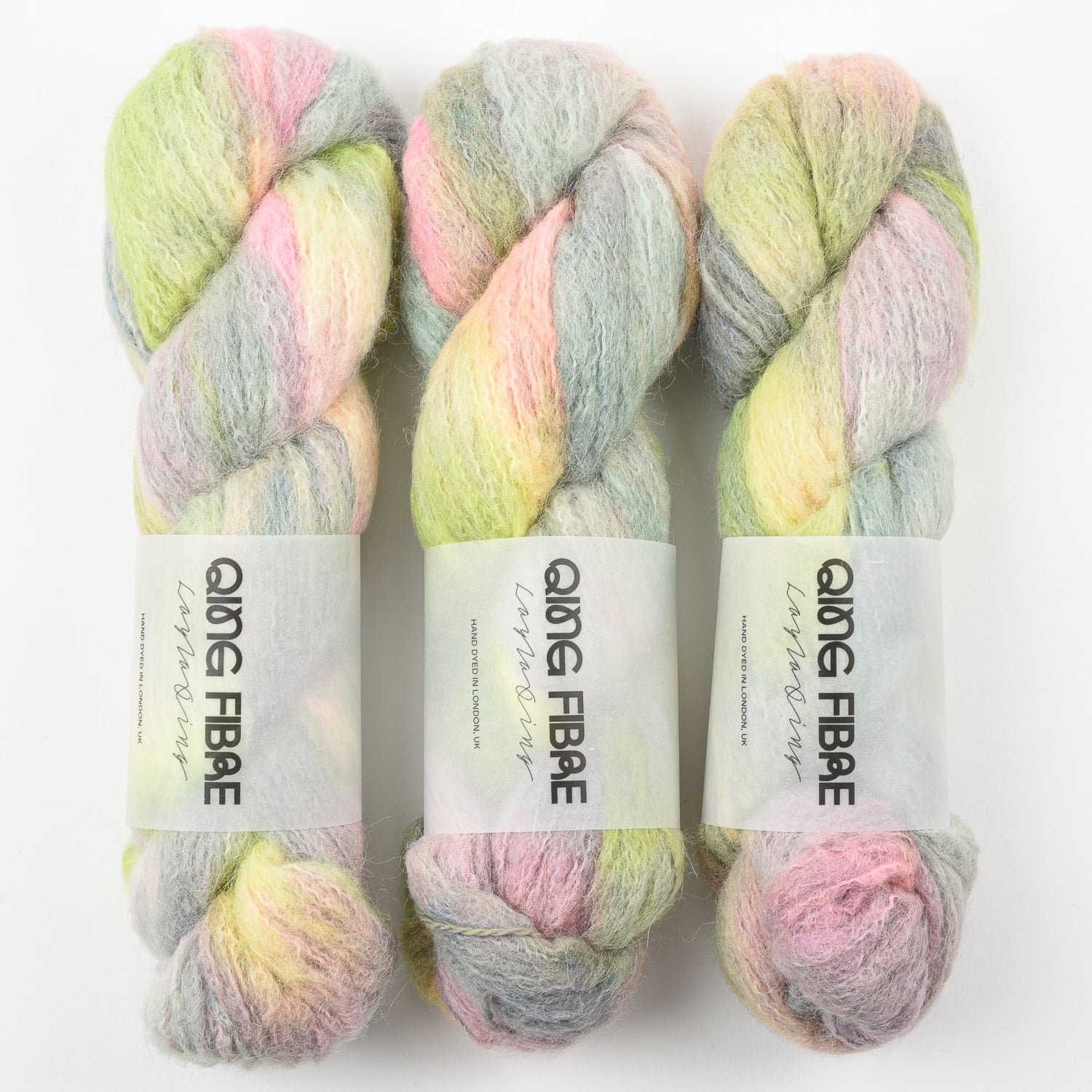 Qing Fibre MELTED BABY SURI - CHAMELEON Alpaca Merino wool Silk rainbow Yarn