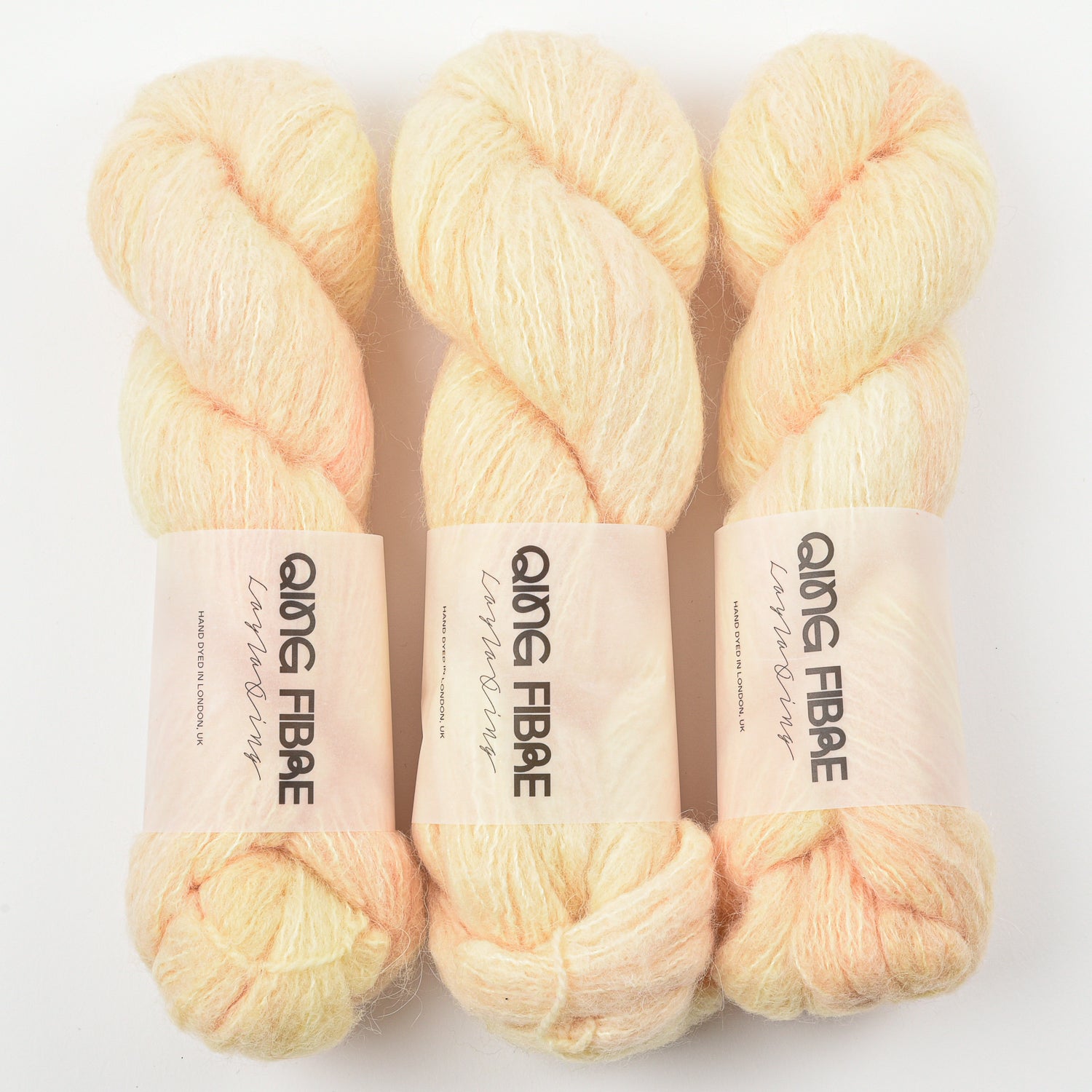 Qing Fibre MELTED BABY SURI - CHAMPAGNE Alpaca Merino wool Silk Sport Yarn