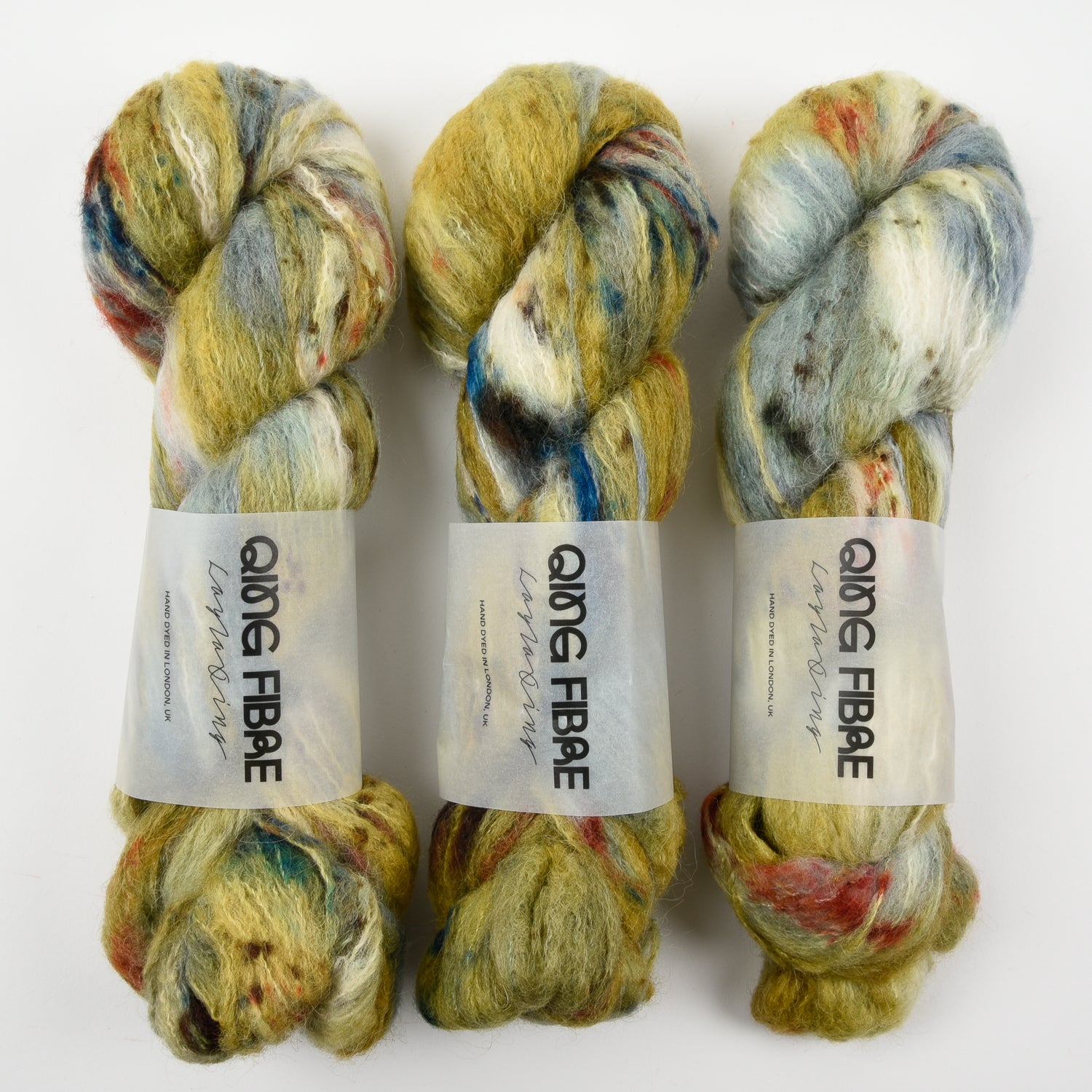 Qing Fibre MELTED BABY SURI - EILISH Alpaca Merino wool Silk Sport multicolour yellow Yarn