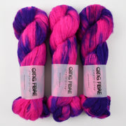 Qing Fibre MELTED BABY SURI - FOXGLOVE Alpaca Merino wool Silk Sport pink multicolour Yarn