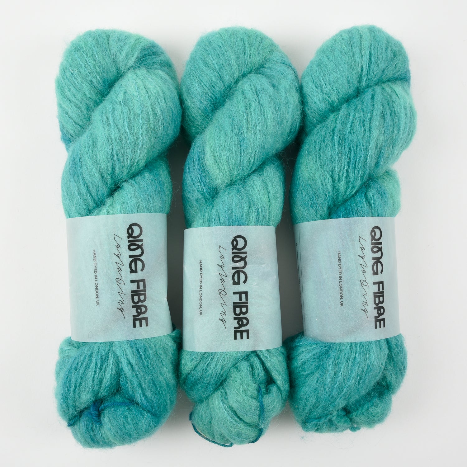 Qing Fibre MELTED BABY SURI - FURBY Alpaca Merino wool Silk Sport turquoise Yarn