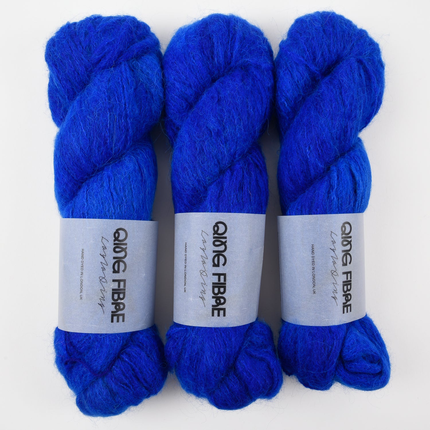 Qing Fibre MELTED BABY SURI - HERO Alpaca Merino wool Silk Sport blue Yarn