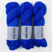Qing Fibre MELTED BABY SURI - HERO Alpaca Merino wool Silk Sport blue Yarn