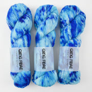 Qing Fibre MELTED BABY SURI - KASHMIR Alpaca Merino wool Silk Sport blue Yarn