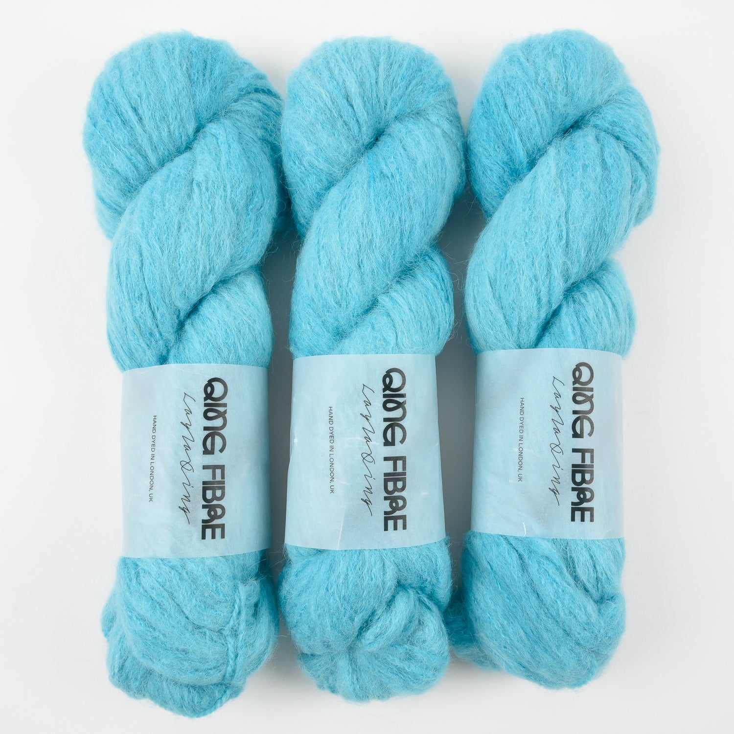 Qing Fibre MELTED BABY SURI - LAGOON Alpaca Merino wool Silk Sport blue Yarn