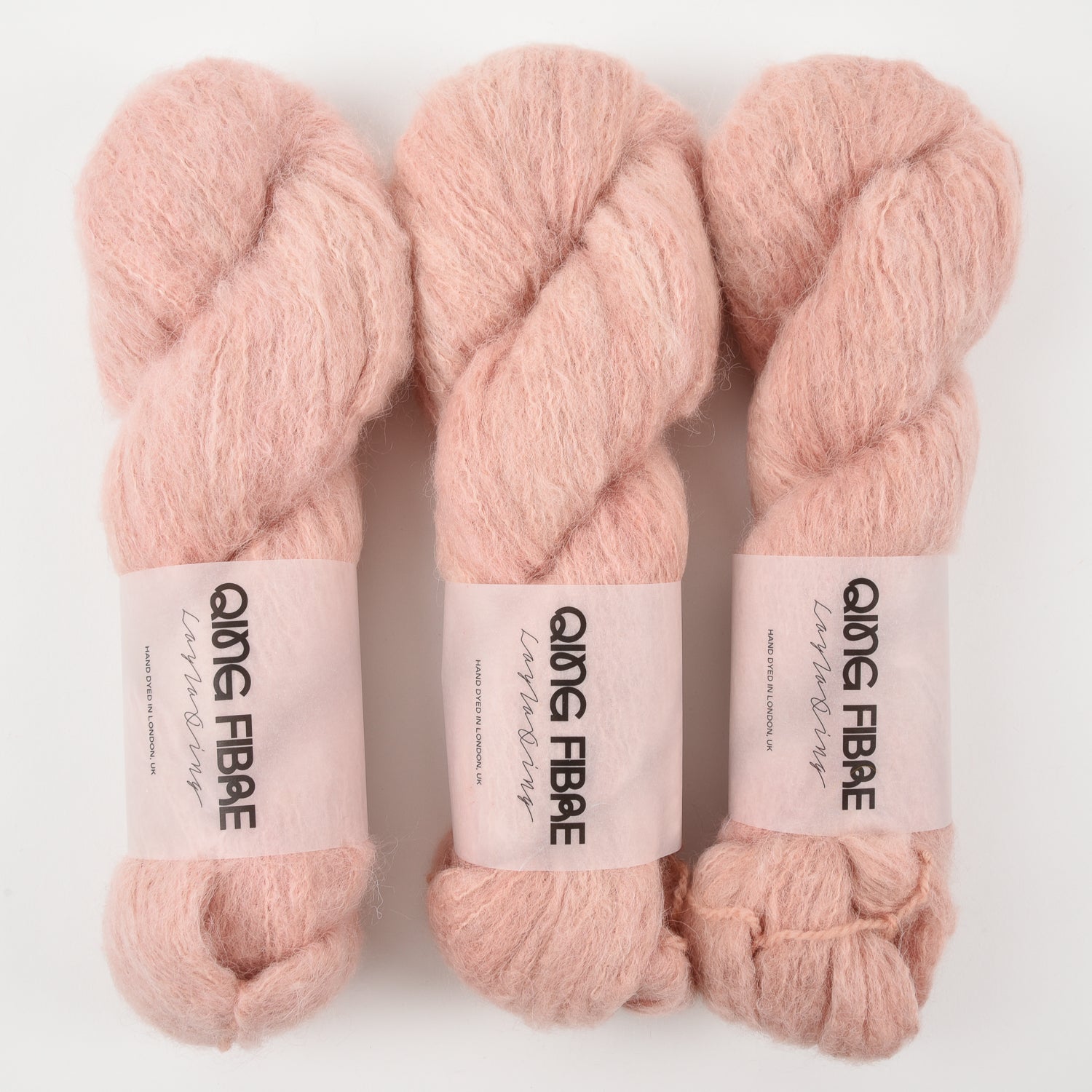 Qing Fibre MELTED BABY SURI - LEMONADE Alpaca Merino wool Silk Sport peach Yarn