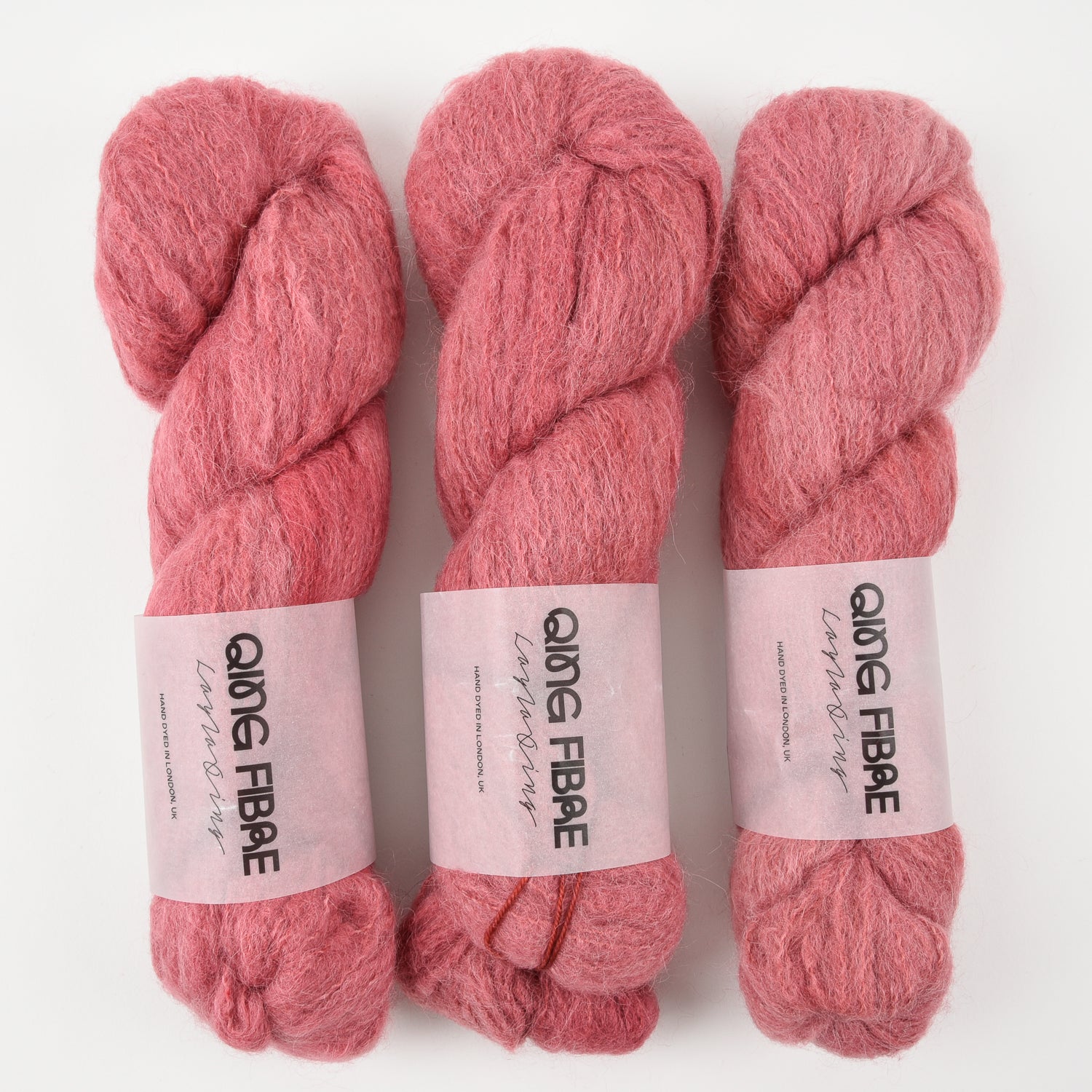 Qing Fibre MELTED BABY SURI - MIRACLE BERRY Alpaca Merino wool Silk pink Yarn
