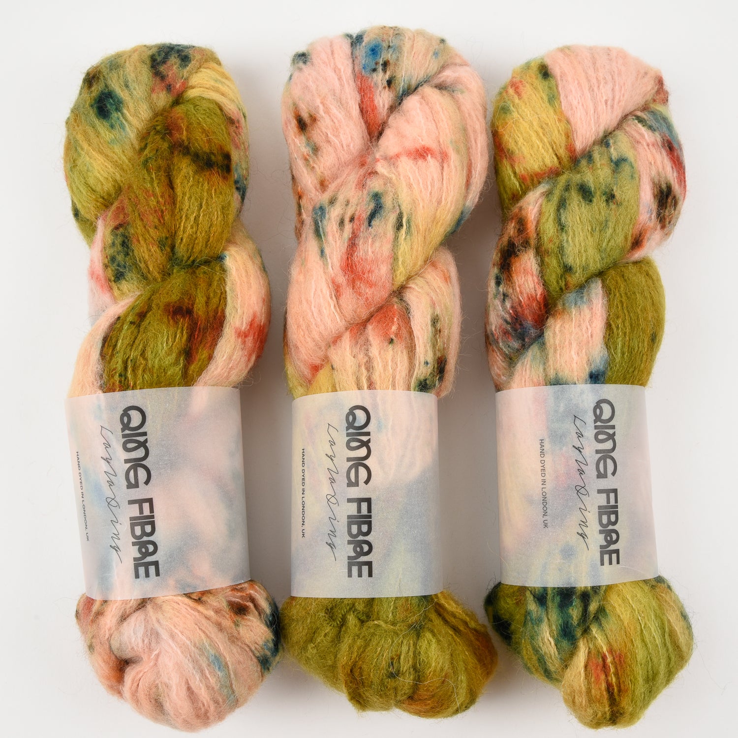 Qing Fibre MELTED BABY SURI - MONSOON Alpaca Merino wool Silk Sport peach Yarn