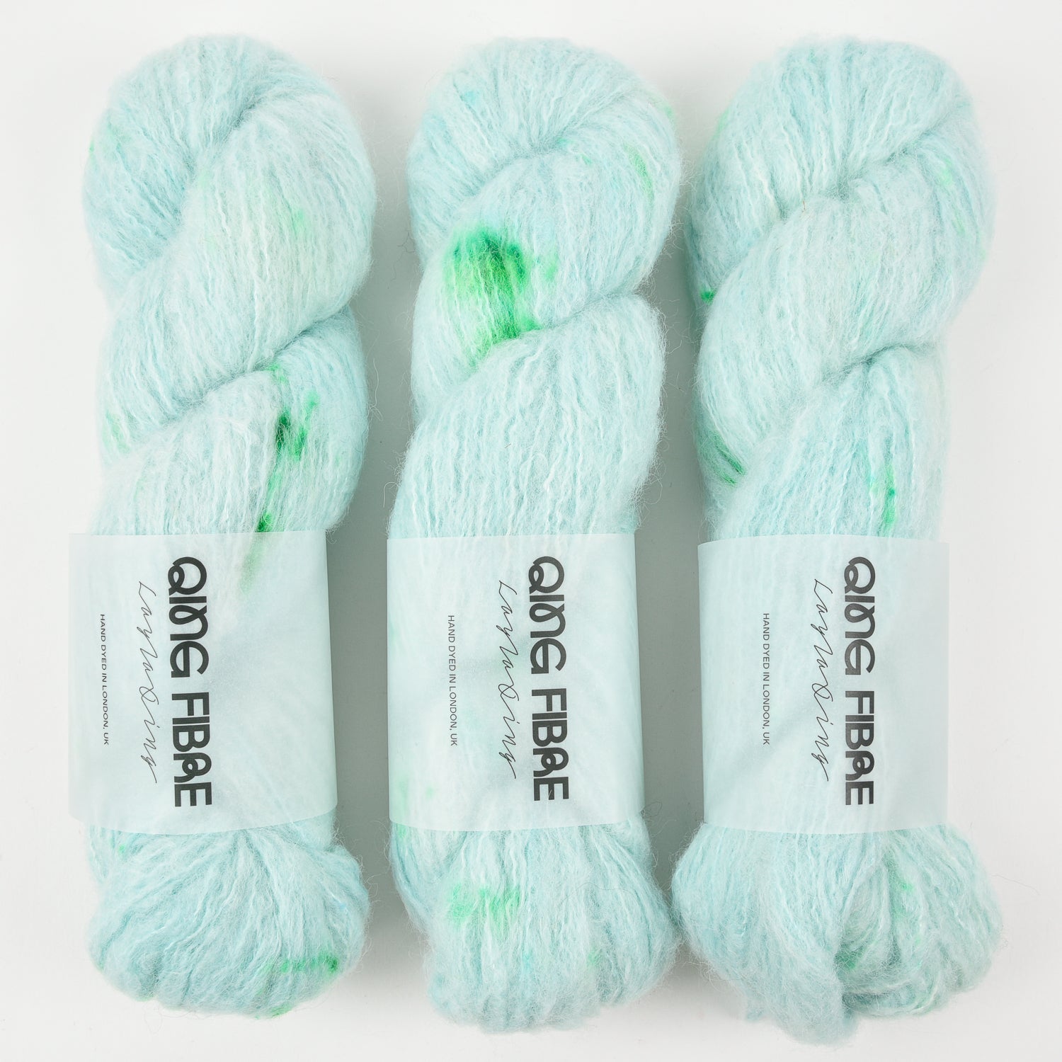 Qing Fibre MELTED BABY SURI - NASSAU Alpaca Merino wool Silk Sport turquoise blue Yarn