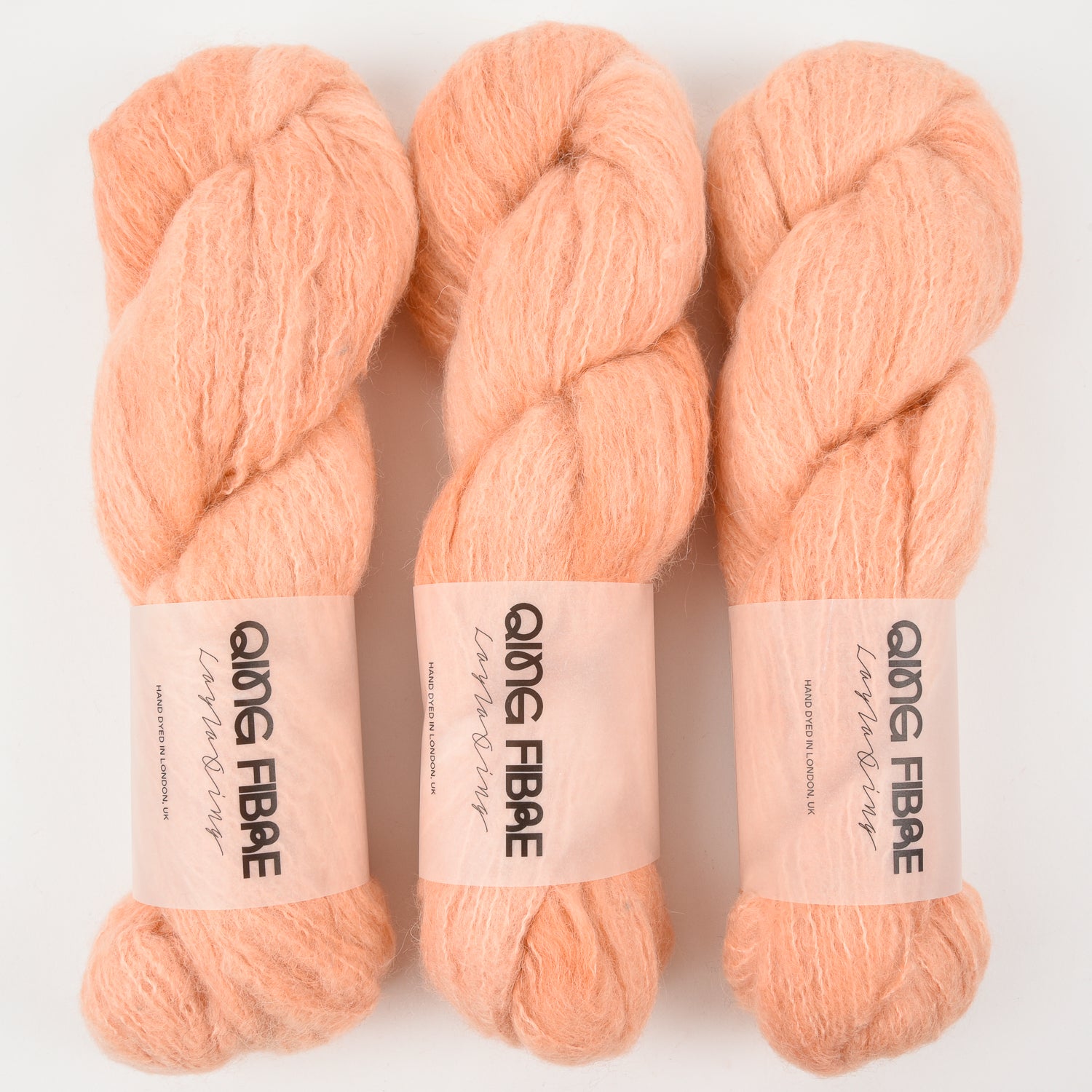 Qing Fibre MELTED BABY SURI - PEACHY Alpaca Merino wool Silk Sport pink peach Yarn