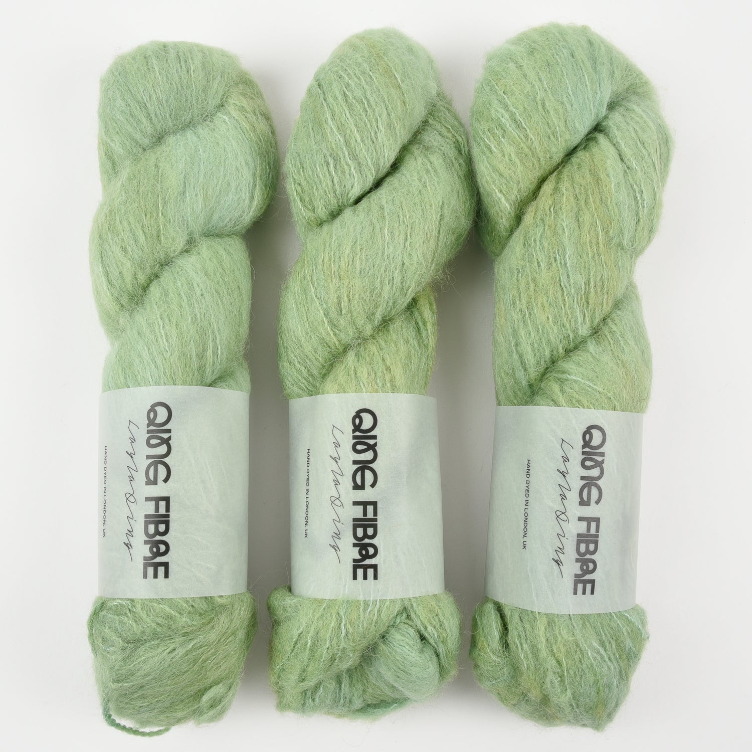 Qing Fibre MELTED BABY SURI - PLANET EXPRESS Alpaca Merino wool Silk Sport green Yarn