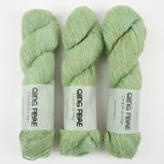 Qing Fibre MELTED BABY SURI - PLANET EXPRESS Alpaca Merino wool Silk Sport green Yarn
