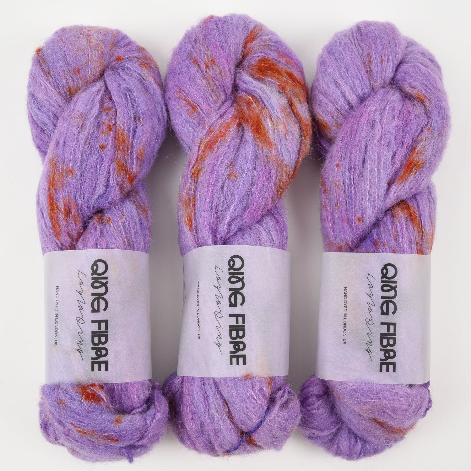 Qing Fibre MELTED BABY SURI - PURPLE HAZE Alpaca Merino wool Silk Sport purple Yarn