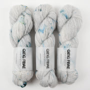 Qing Fibre MELTED BABY SURI - SEA BREEZE Alpaca Merino wool Silk Sport grey blue Yarn