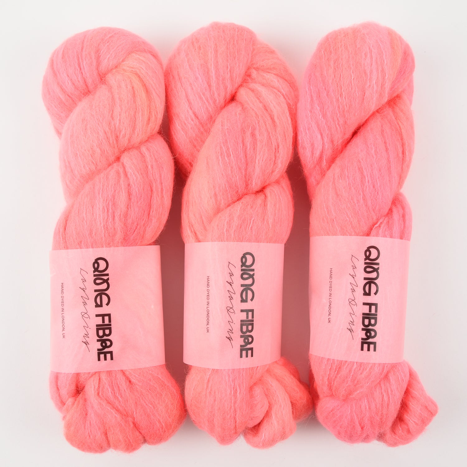 Qing Fibre MELTED BABY SURI - SHRIMP Alpaca Merino wool Silk Sport pink Yarn