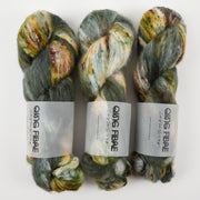 Qing Fibre MELTED BABY SURI - SIREN Alpaca Merino wool Silk Sport multicolour green Yarn