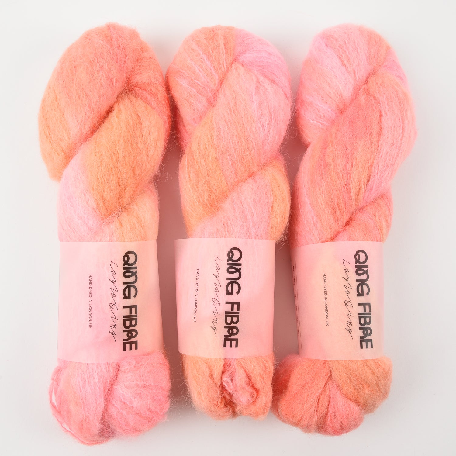 Qing Fibre MELTED BABY SURI - SNAPPER Alpaca Merino wool Silk Sport pink Yarn