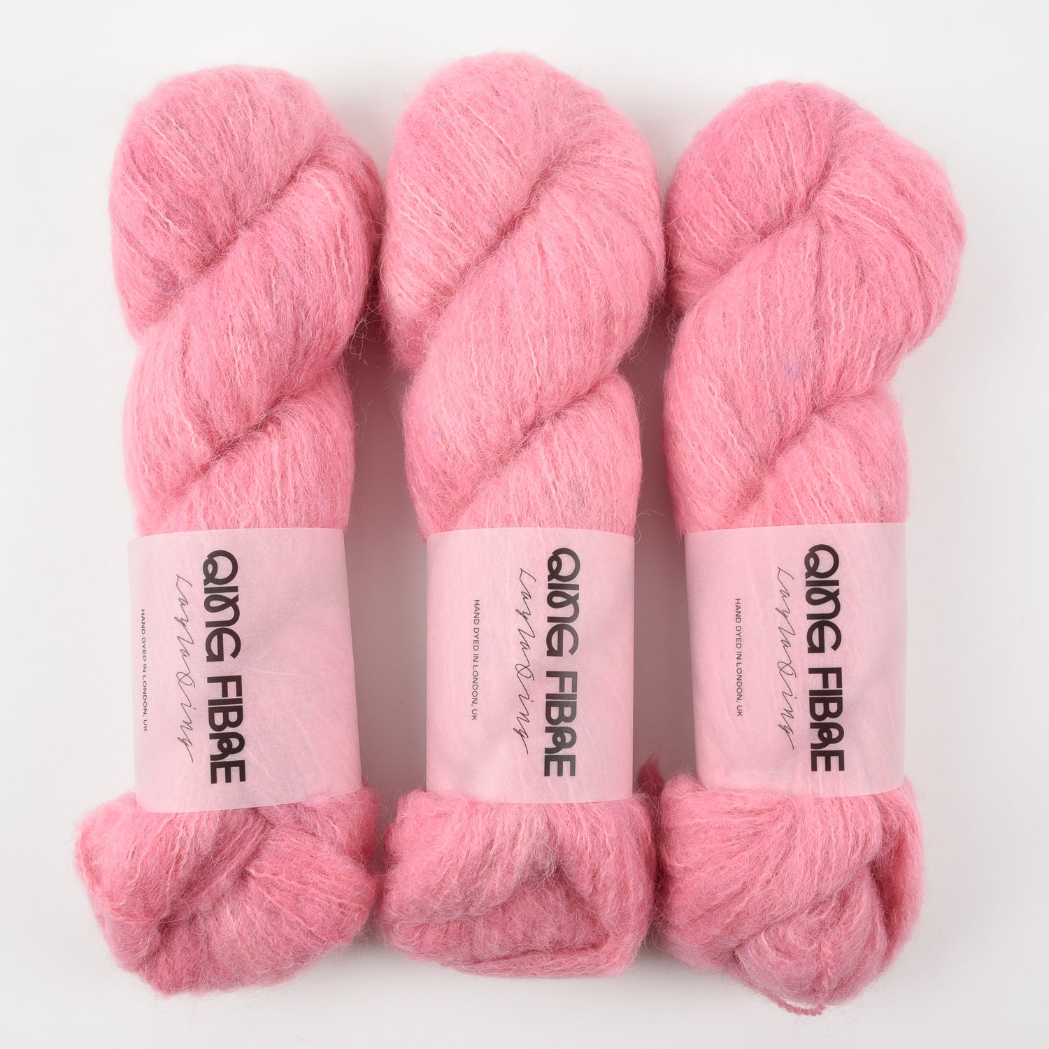 Qing Fibre MELTED BABY SURI - STARFISH Alpaca Merino wool Silk Sport pink Yarn