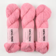 Qing Fibre MELTED BABY SURI - STARFISH Alpaca Merino wool Silk Sport pink Yarn