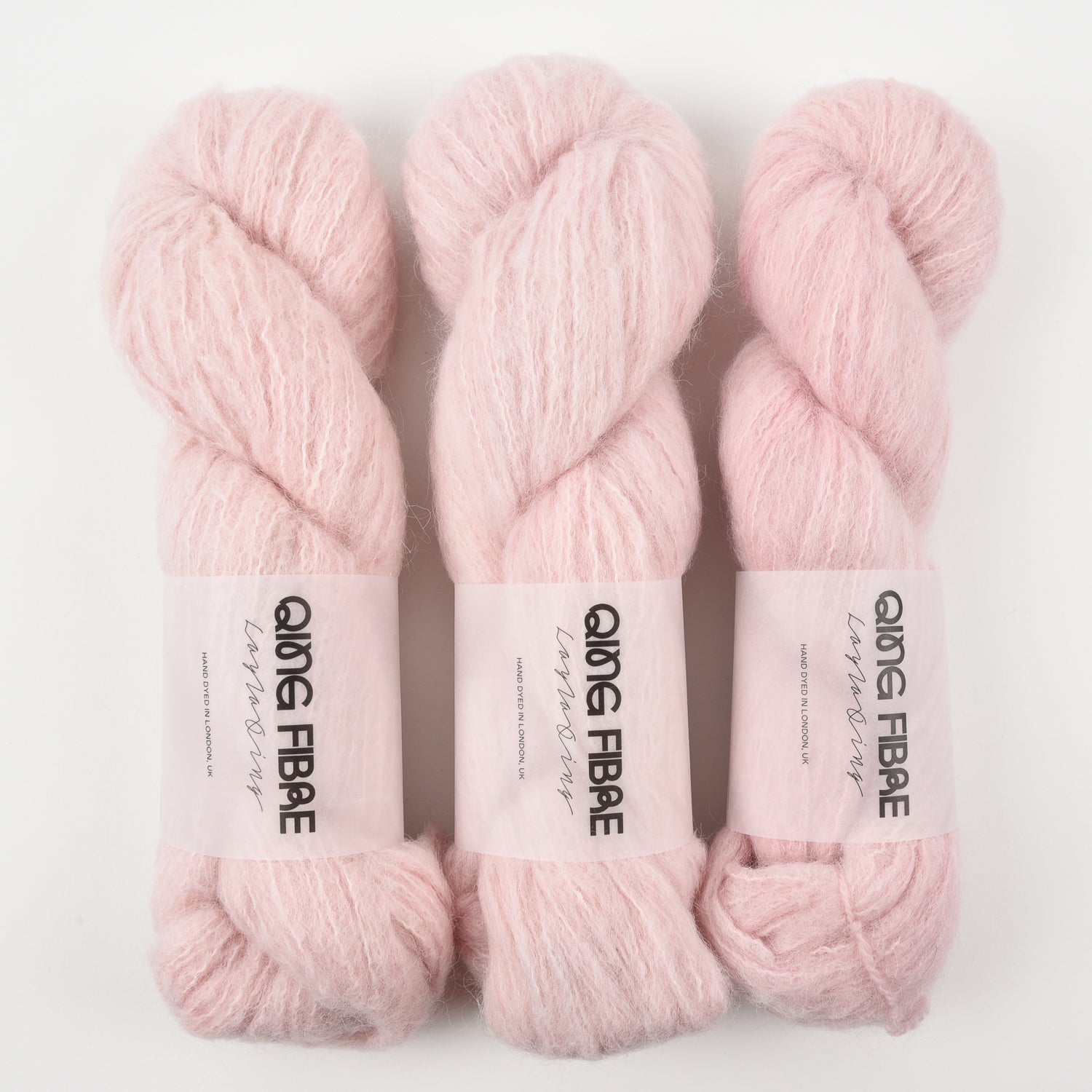 Qing Fibre MELTED BABY SURI - STRAWBERRY Alpaca Merino wool Silk Sport pink Yarn