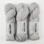 Qing Fibre MELTED BABY SURI - TITANIUM Alpaca Merino wool Silk Sport grey Yarn
