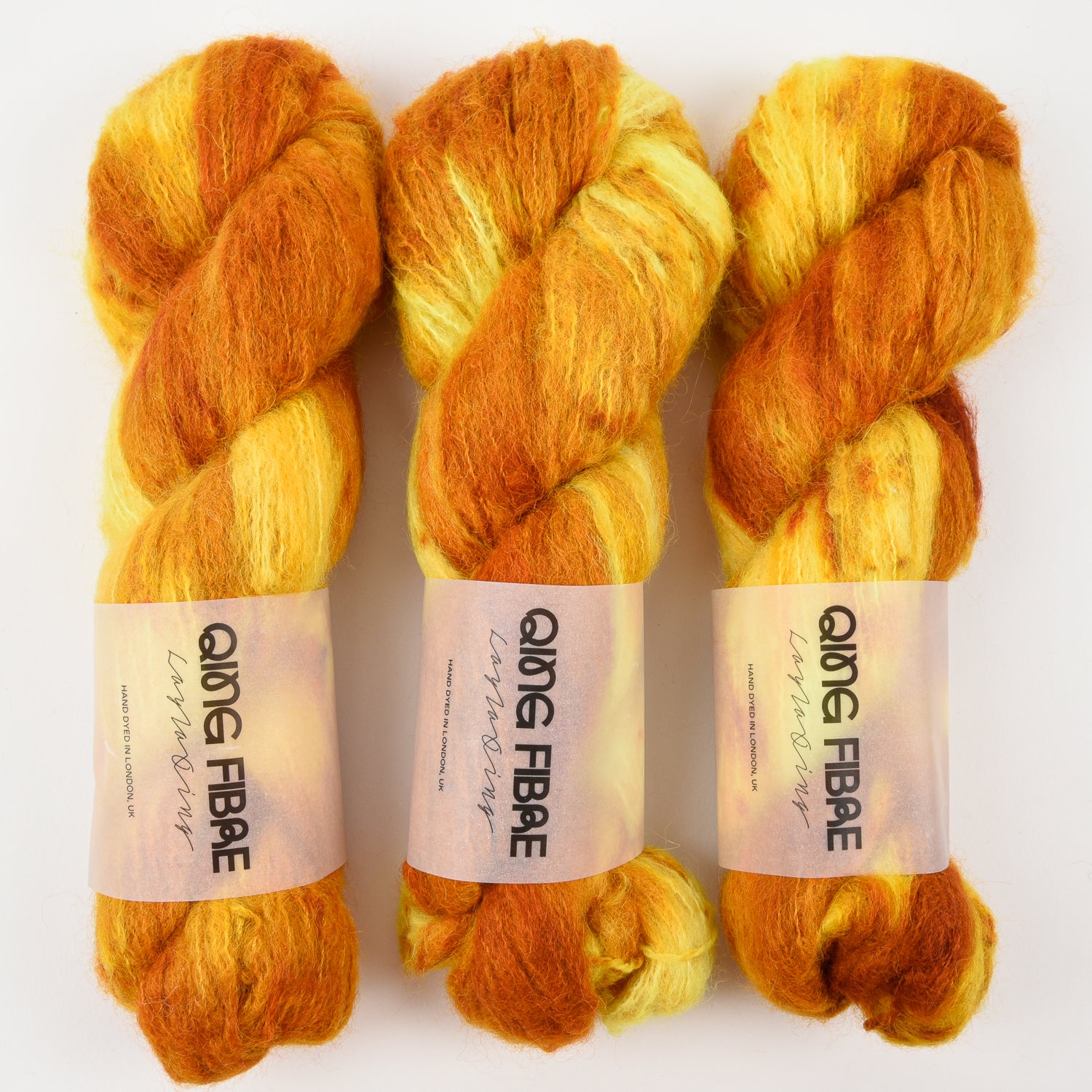 Qing Fibre MELTED BABY SURI - YOUNG GINGER Alpaca Merino wool Silk Sport Yarn