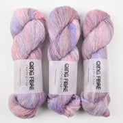 Qing Fibre MELTED BABY SURI - FAIRY DUST Alpaca Merino wool Silk pink Yarn