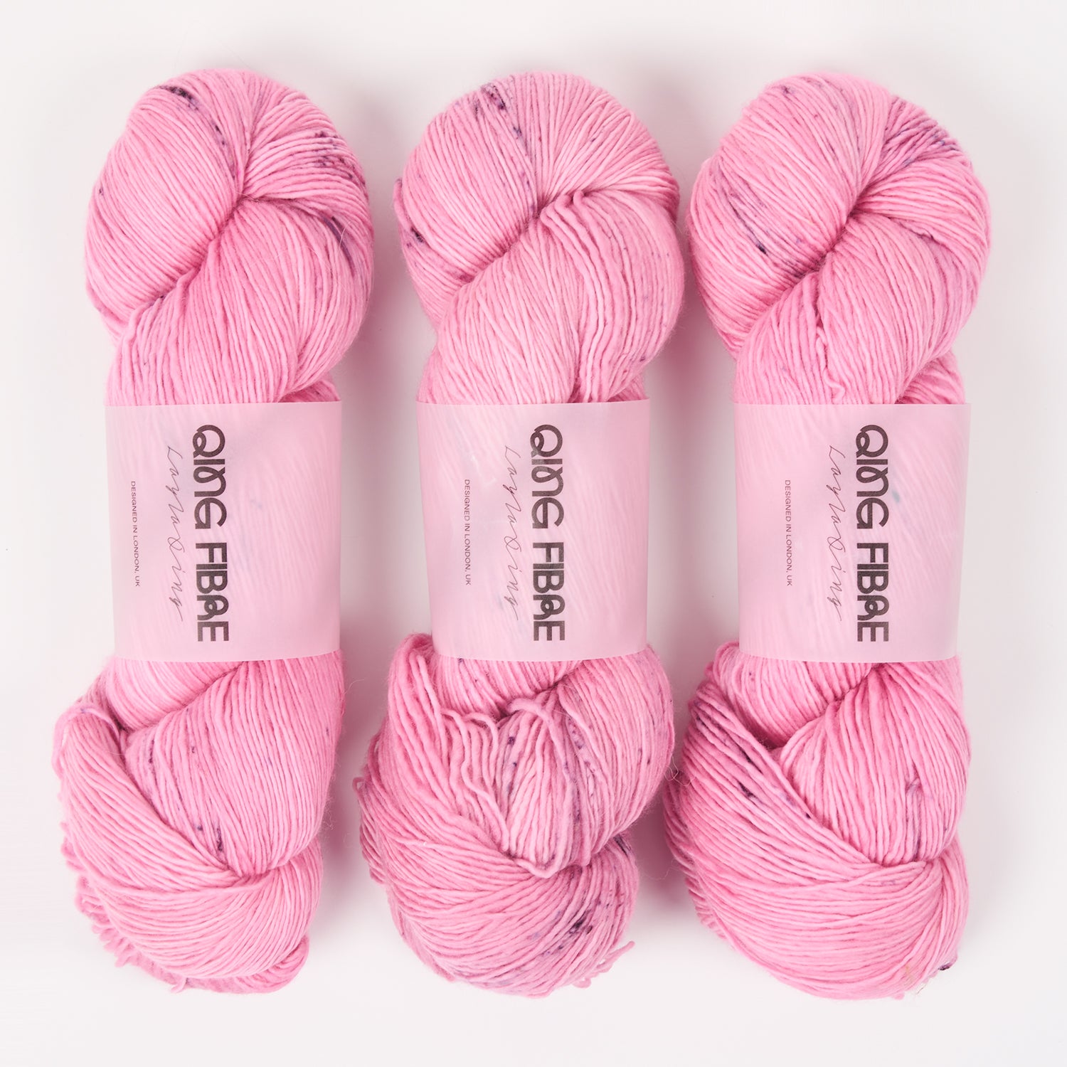 Qing Fibre DASHING SASSY - BALSAM Merino wool Fingering pink Yarn