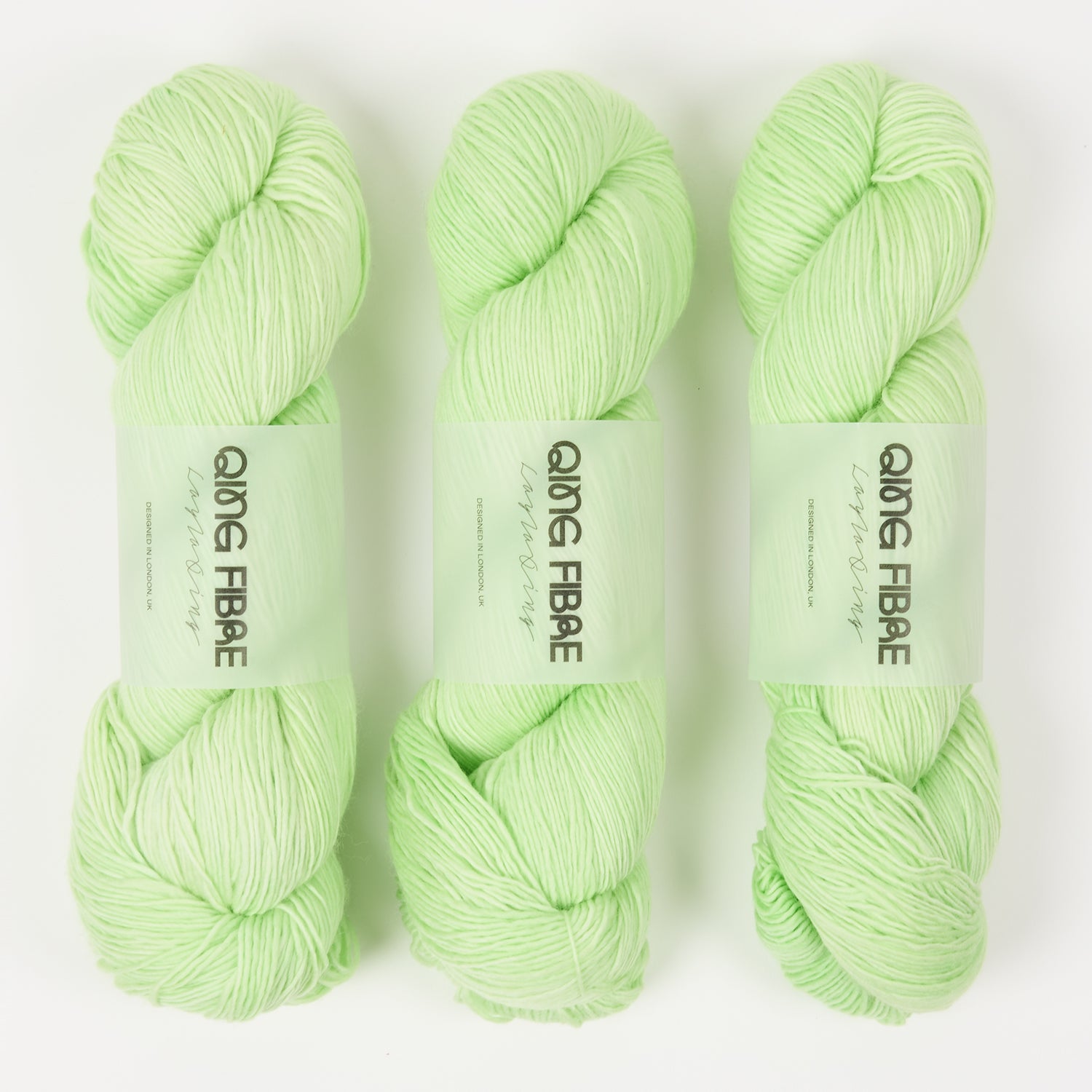 Qing Fibre DASHING SASSY - CUCUMBER Merino wool Fingering green Yarn