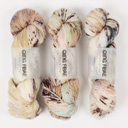 Qing Fibre DASHING SASSY - FOSSIL Merino wool Fingering cream Yarn