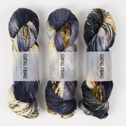 Qing Fibre DASHING SASSY - MUSSEL Merino wool Fingering multicolour grey Yarn