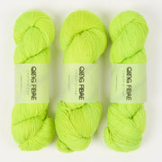 Qing Fibre DASHING SASSY - NINJA TURTLE Merino wool Fingering neon green Yarn