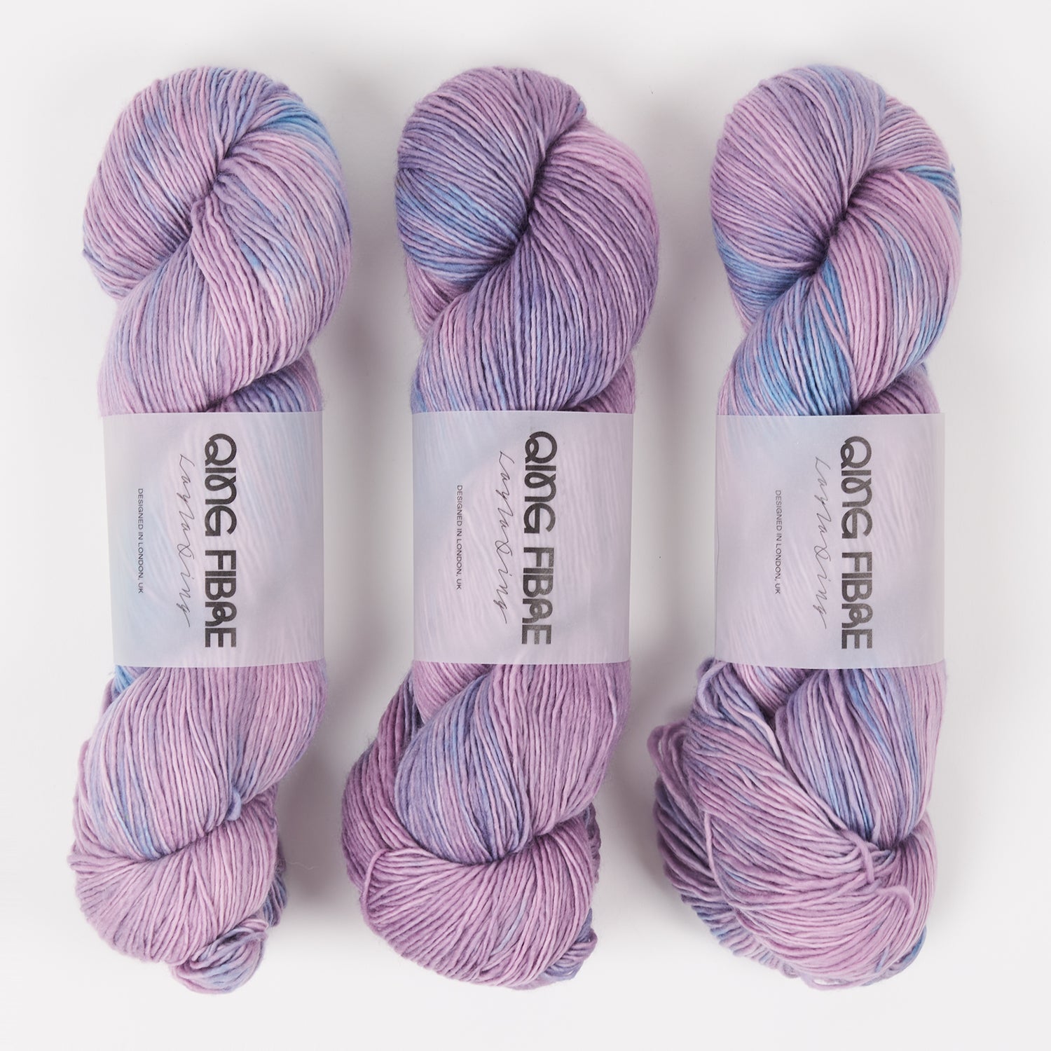 Qing Fibre DASHING SASSY - PIXIE Merino wool Fingering purple Yarn