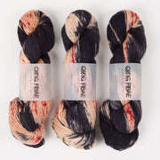Qing Fibre DASHING SASSY - ROTHKO Merino wool Fingering black Yarn