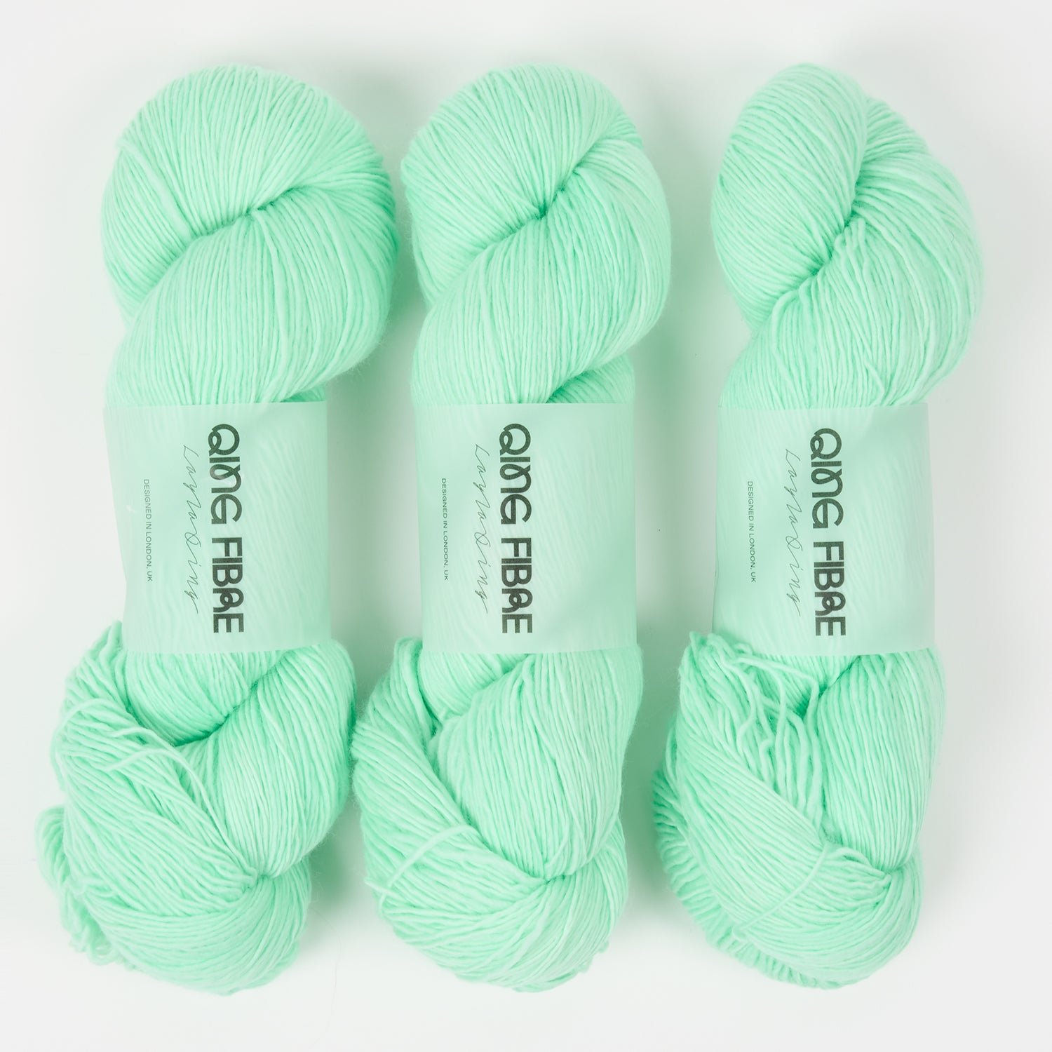 Qing Fibre DASHING SASSY - STUN Merino wool Fingering green Yarn