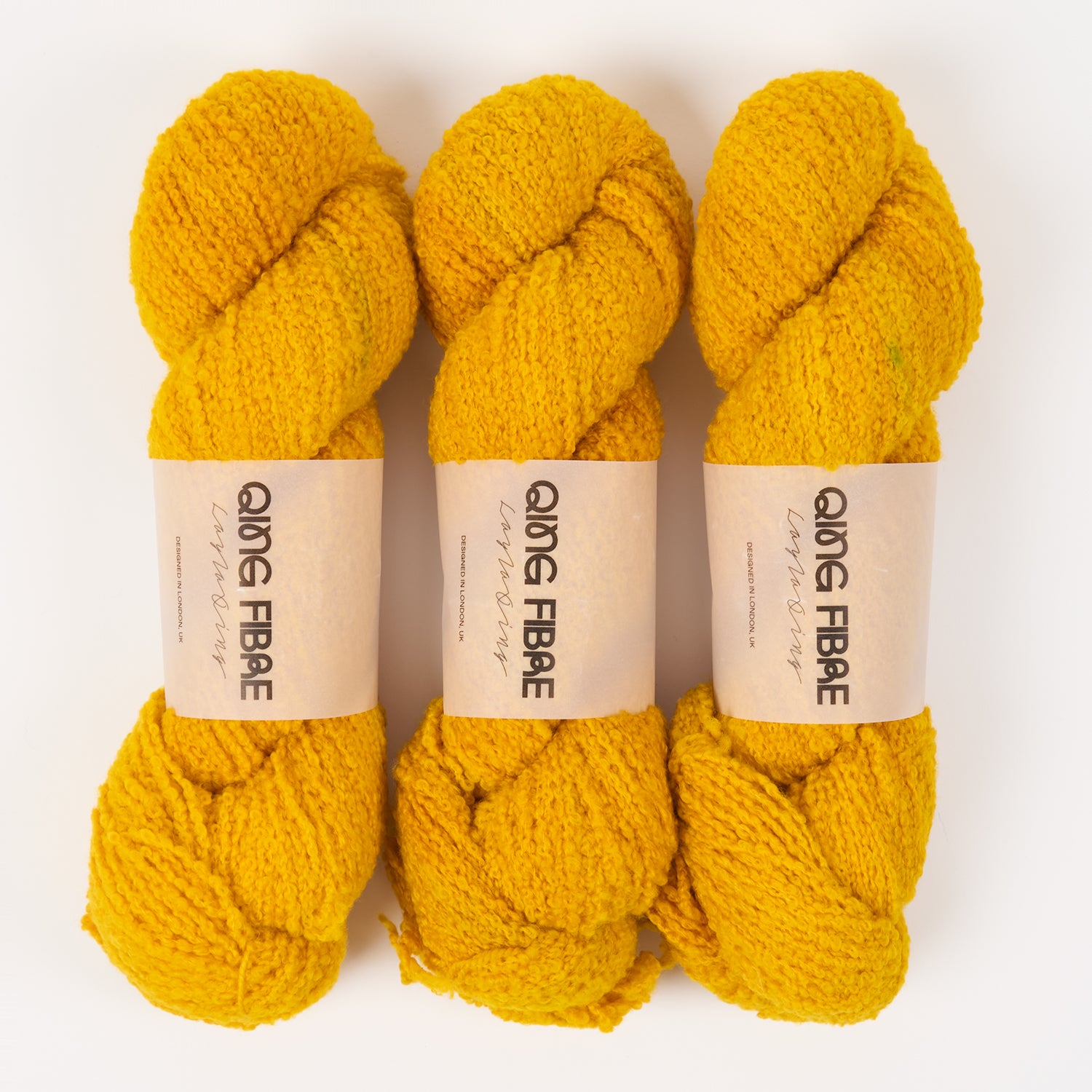 Qing Fibre TEDDY - BISCUIT Merino wool DK yellow Yarn