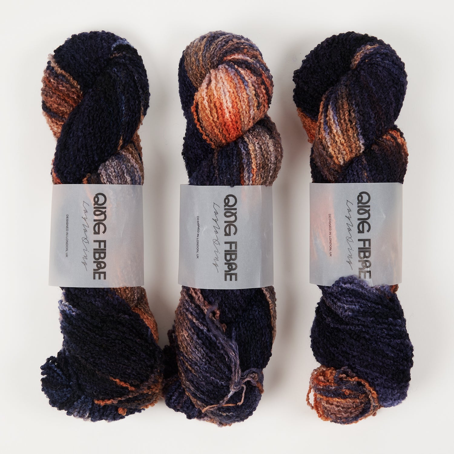 Qing Fibre TEDDY - CANYON Merino wool DK black brown multicolour Yarn